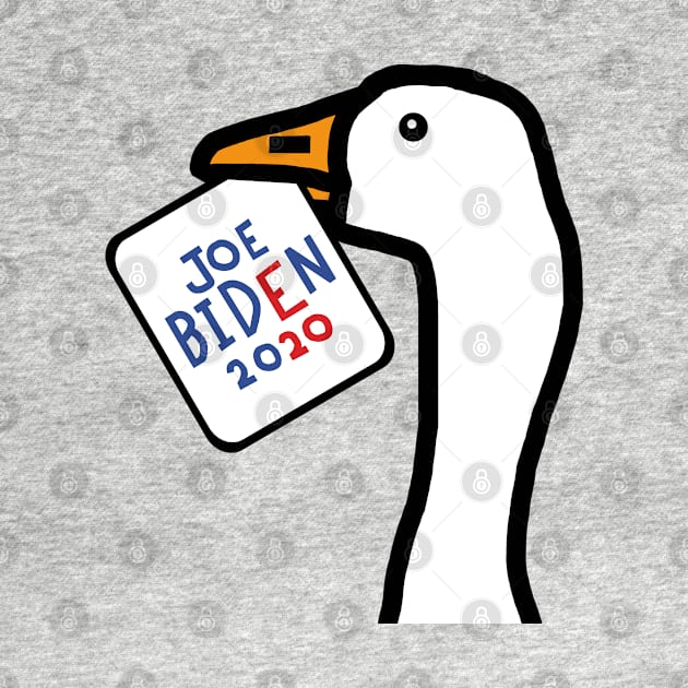 Portrait of a Goose with Stolen Joe Biden Sign by ellenhenryart